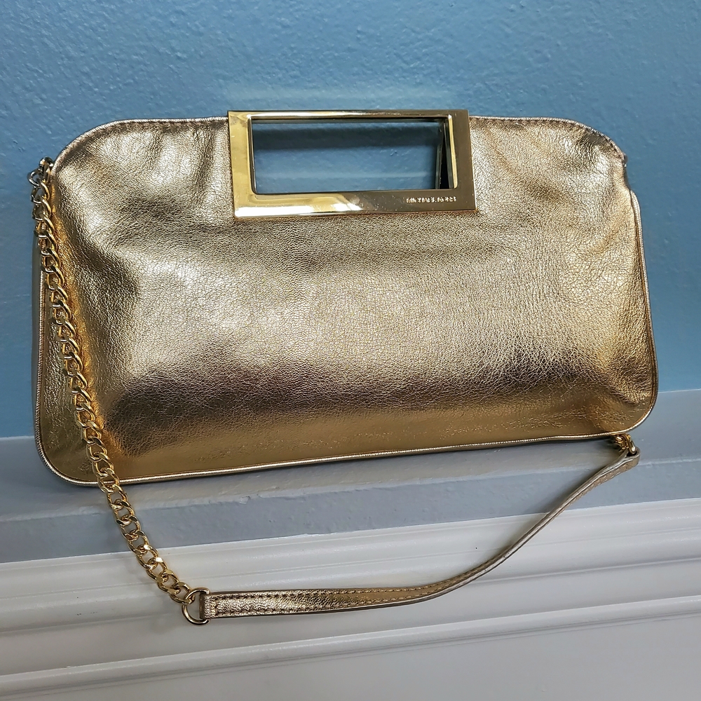 Gold Metallic Clutch Bag